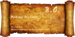 Makay Olivér névjegykártya